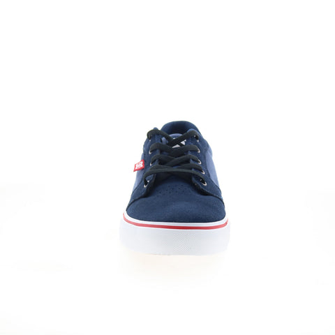 DC Anvil 303190 Mens Blue Suede Lace Up Skate Inspired Sneakers Shoes