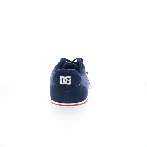 DC Anvil 303190 Mens Blue Suede Lace Up Skate Inspired Sneakers Shoes