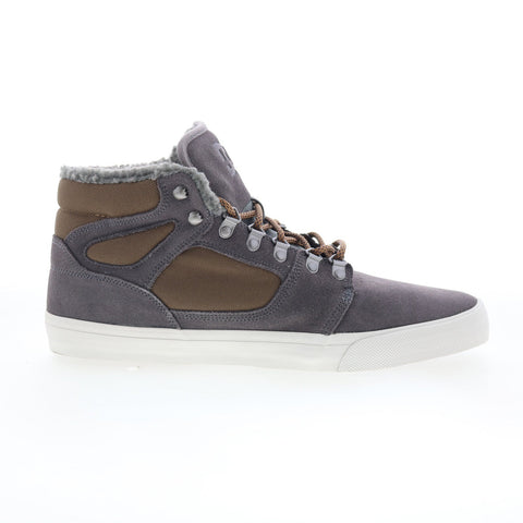 DC Reset HI LE 303200 Mens Gray Nubuck Skate Inspired Sneakers Shoes