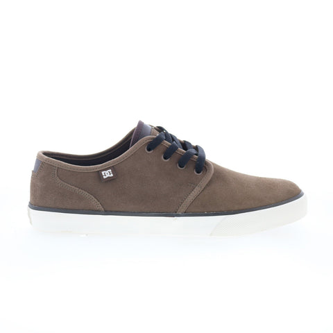 DC Studio S 303284 Mens Brown Suede Lace Up Skate Inspired Sneakers Shoes