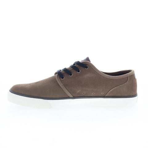 DC Studio S 303284 Mens Brown Suede Lace Up Skate Inspired Sneakers Shoes