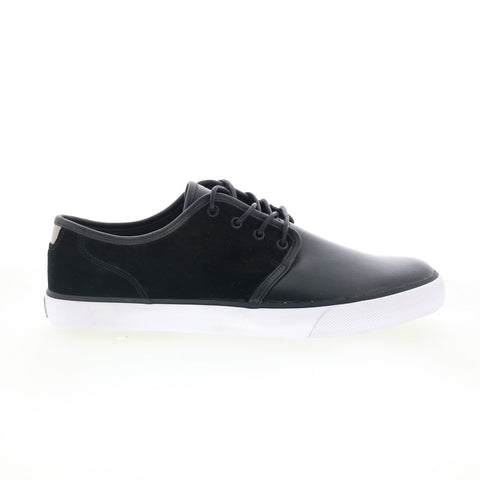 DC Studio LE 303376 Mens Black Leather Skate Inspired Sneakers Shoes