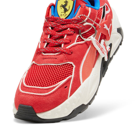 Red Racing Shoes Puma Scuderia Ferrari RS-Trck X JV Mens Red Motorsport Sneakers Shoes ...