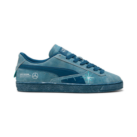 Puma Mapf1 Mercedes AMG Petronas Suede Team CGS Mens Blue Sneakers Shoes