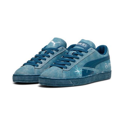 Puma Mapf1 Mercedes AMG Petronas Suede Team CGS Mens Blue Sneakers Shoes