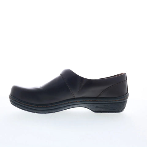 Klogs Mission 3087-0065 Womens Brown Wide Leather Slip On Clog Sandals Shoes