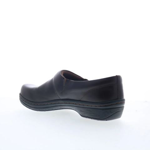 Klogs Mission 3087-0065 Womens Brown Wide Leather Slip On Clog Sandals Shoes