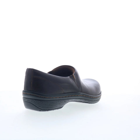 Klogs Mission 3087-0065 Womens Brown Wide Leather Slip On Clog Sandals Shoes