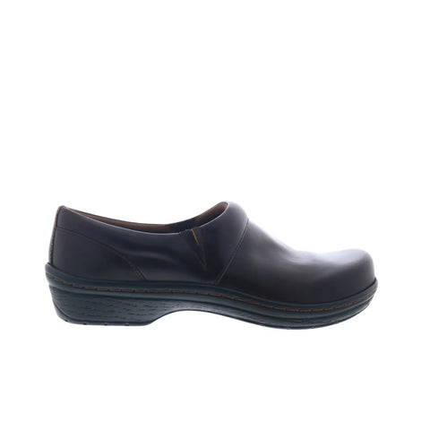 Klogs Mission 3087-0065 Womens Brown Wide Leather Slip On Clog Sandals Shoes