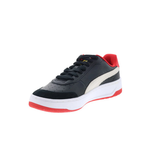 Puma Scuderia Ferrari CA Match Mens Black Leather Motorsport Sneakers Shoes