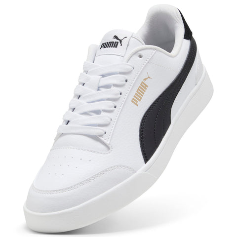 Puma Shuffle 30966803 Mens White Leather Lace Up Lifestyle Sneakers Shoes