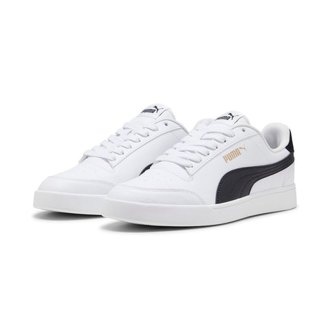 Puma Shuffle 30966803 Mens White Leather Lace Up Lifestyle Sneakers Shoes