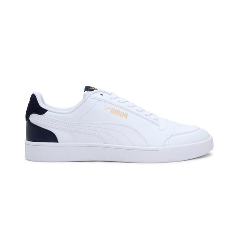 Puma Shuffle 30966805 Mens White Leather Lace Up Lifestyle Sneakers Shoes