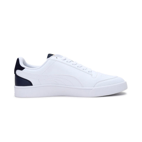 Puma Shuffle 30966805 Mens White Leather Lace Up Lifestyle Sneakers Shoes