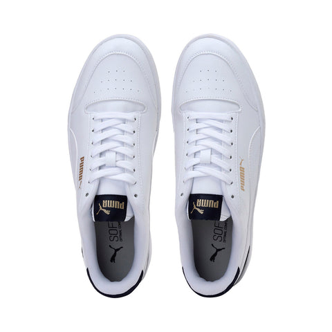 Puma Shuffle 30966805 Mens White Leather Lace Up Lifestyle Sneakers Shoes
