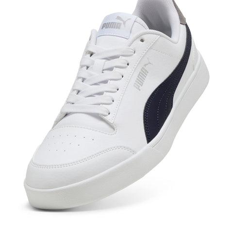 Puma Shuffle 30966838 Mens White Leather Lace Up Lifestyle Sneakers Shoes
