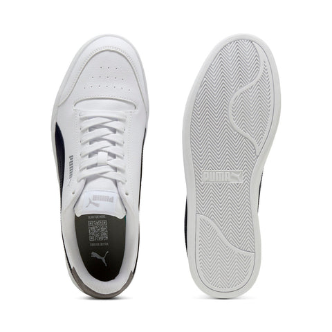 Puma Shuffle 30966838 Mens White Leather Lace Up Lifestyle Sneakers Shoes