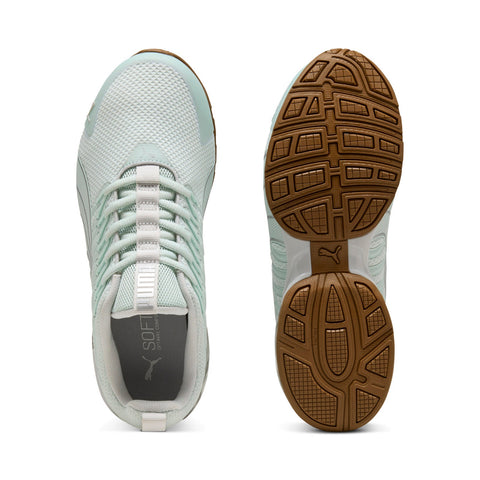 Puma Voltaic Evo 30972013 Womens Blue Mesh Lace Up Athletic Running Shoes