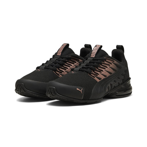 Puma Voltaic Evo 30972033 Womens Black Mesh Lace Up Athletic Running Shoes