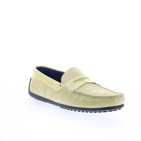 Zelli Italia Monza Suede 31-160 Mens Green Loafers & Slip Ons Moccasin Shoes