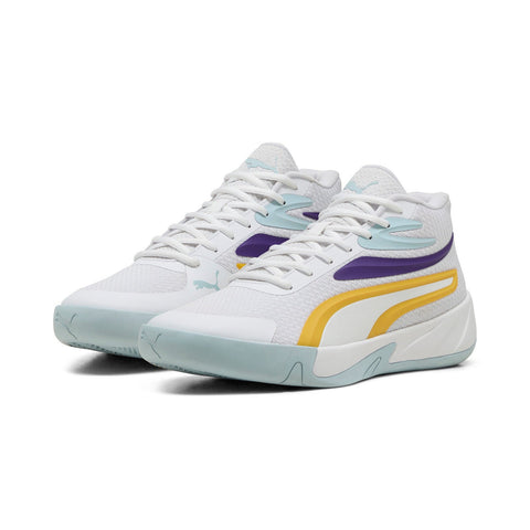 Puma Court Pro 31082905 Mens White Mesh Lace Up Athletic Basketball Shoes