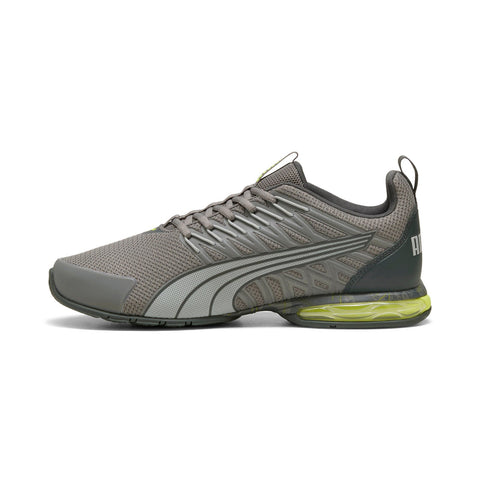 Puma Voltaic Evo Hit The Wall Mens Gray Mesh Athletic Running Shoes