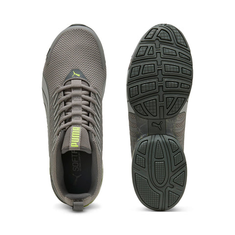 Puma Voltaic Evo Hit The Wall Mens Gray Mesh Athletic Running Shoes