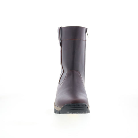 Jama Old West MB2064 Mens Brown Wide Leather Zipper Casual Dress Boots