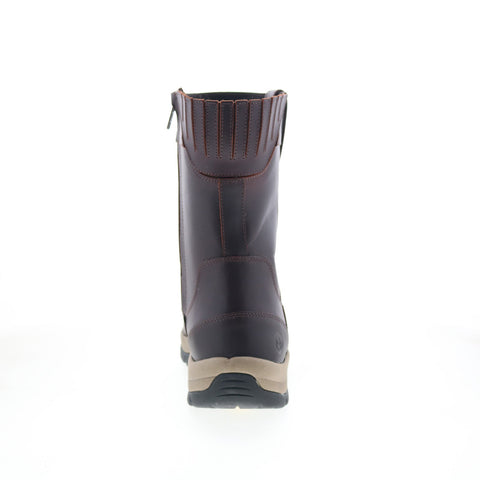 Jama Old West MB2064 Mens Brown Wide Leather Zipper Casual Dress Boots