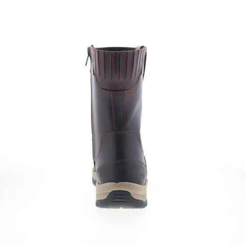 Jama Old West MB2064 Mens Brown Wide Leather Zipper Casual Dress Boots
