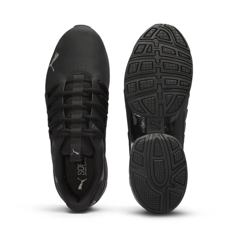 Puma Viz Runner Rapid NBK Sonic Drip Mens Black Wide Athletic Running Shoes