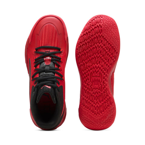 Puma Dagger 31135308 Mens Red Synthetic Lace Up Athletic Basketball Shoes