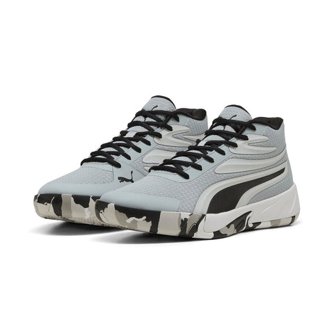 Puma Court Pro Marble 31139401 Mens Gray Canvas Athletic Basketball Shoes