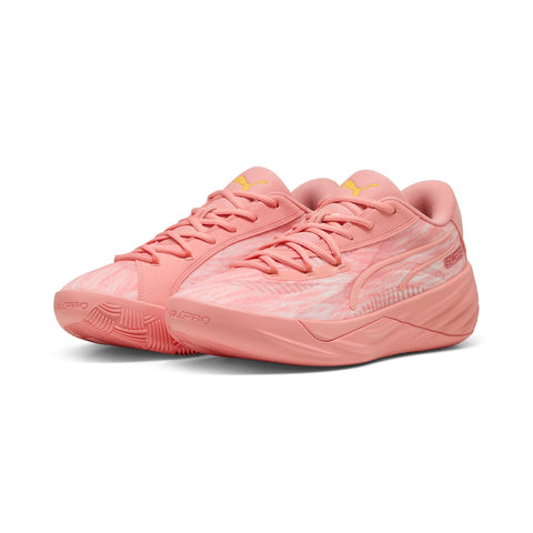 Puma All-Pro Nitro Dress Code Mens Pink Leather Athletic Basketball Shoes