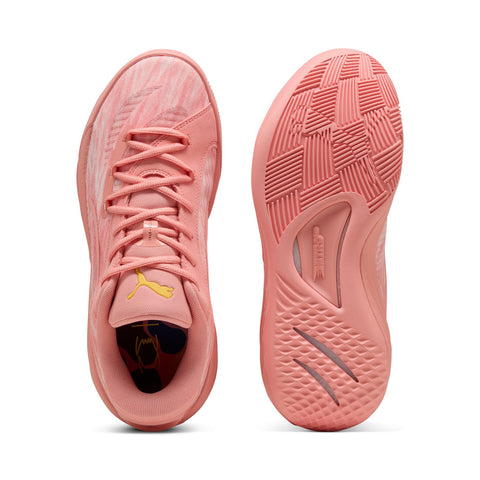 Puma All-Pro Nitro Dress Code Mens Pink Leather Athletic Basketball Shoes