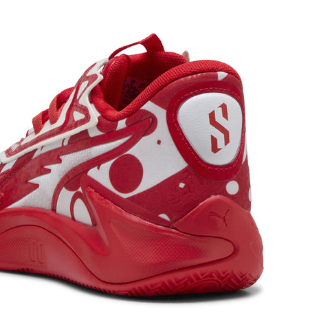 Puma Scoot Zeros II 31222303 Mens Red Leather Athletic Basketball Shoes