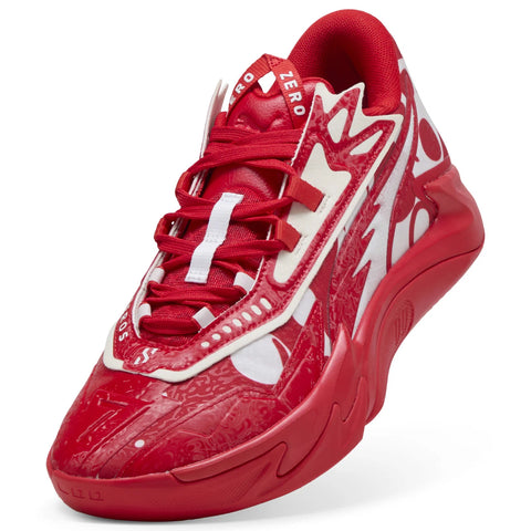Puma Scoot Zeros II 31222303 Mens Red Leather Athletic Basketball Shoes