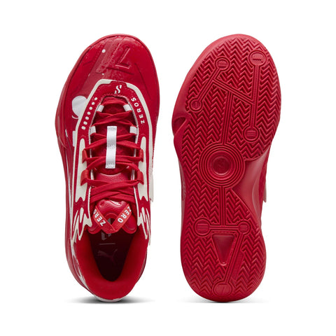 Puma Scoot Zeros II 31222303 Mens Red Leather Athletic Basketball Shoes