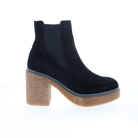 Bos. & Co. Papio 31246X Womens Black Leather Slip On Chelsea Boots