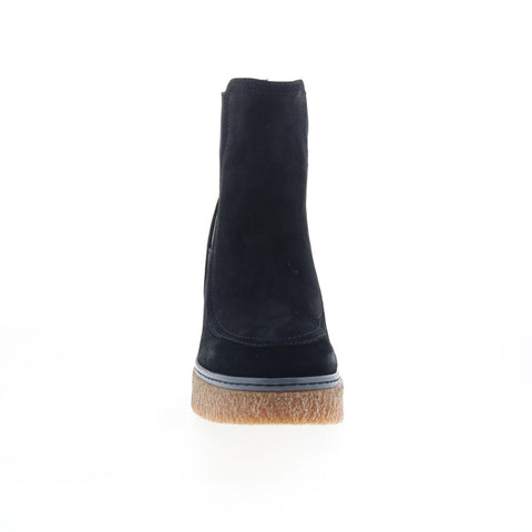 Bos. & Co. Papio 31246X Womens Black Leather Slip On Chelsea Boots