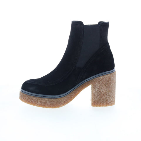 Bos. & Co. Papio 31246X Womens Black Leather Slip On Chelsea Boots
