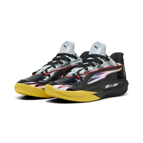 Puma Scoot Zeros III 31281801 Mens Black Leather Athletic Basketball Shoes
