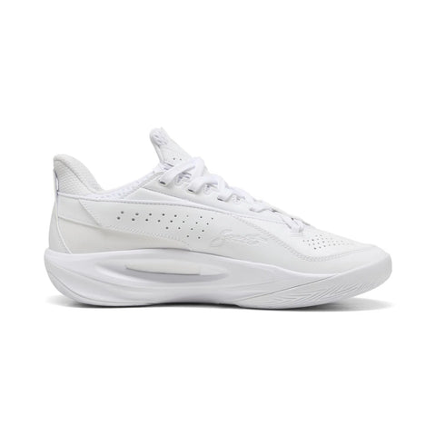 Puma Scoot Zeros III 31282801 Mens White Leather Athletic Basketball Shoes