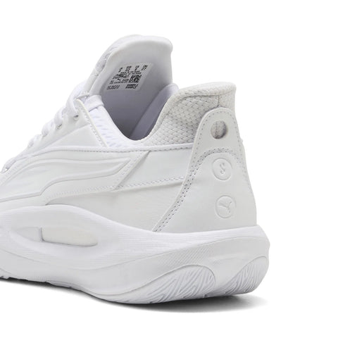 Puma Scoot Zeros III 31282801 Mens White Leather Athletic Basketball Shoes