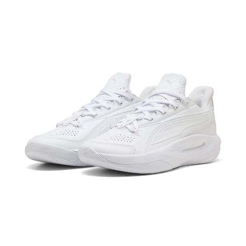 Puma Scoot Zeros III 31282801 Mens White Leather Athletic Basketball Shoes