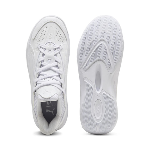Puma Scoot Zeros III 31282801 Mens White Leather Athletic Basketball Shoes