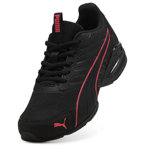 Puma Electro 31385109 Womens Black Mesh Lace Up Athletic Running Shoes