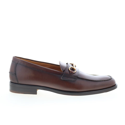 Mezlan Calfskin Leather Horse Bit 3151 Mens Brown Loafers Casual Shoes