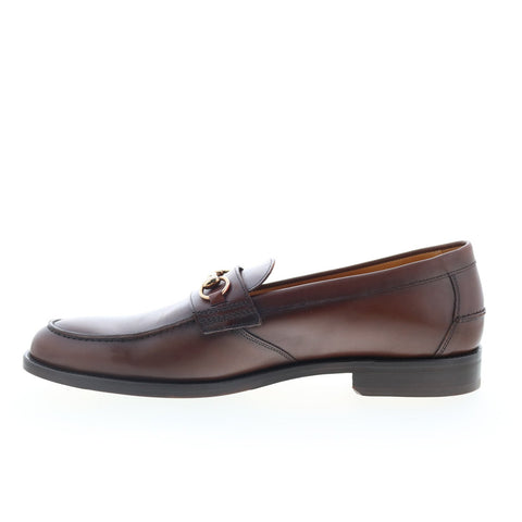 Mezlan Calfskin Leather Horse Bit 3151 Mens Brown Loafers Casual Shoes