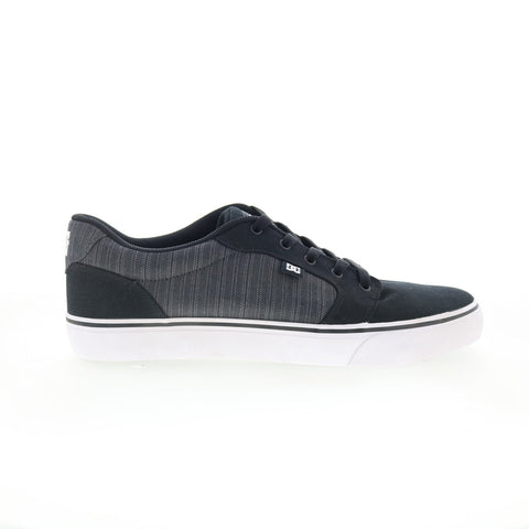 DC Anvil TX 320040 Mens Black Canvas Lace Up Skate Inspired Sneakers Shoes